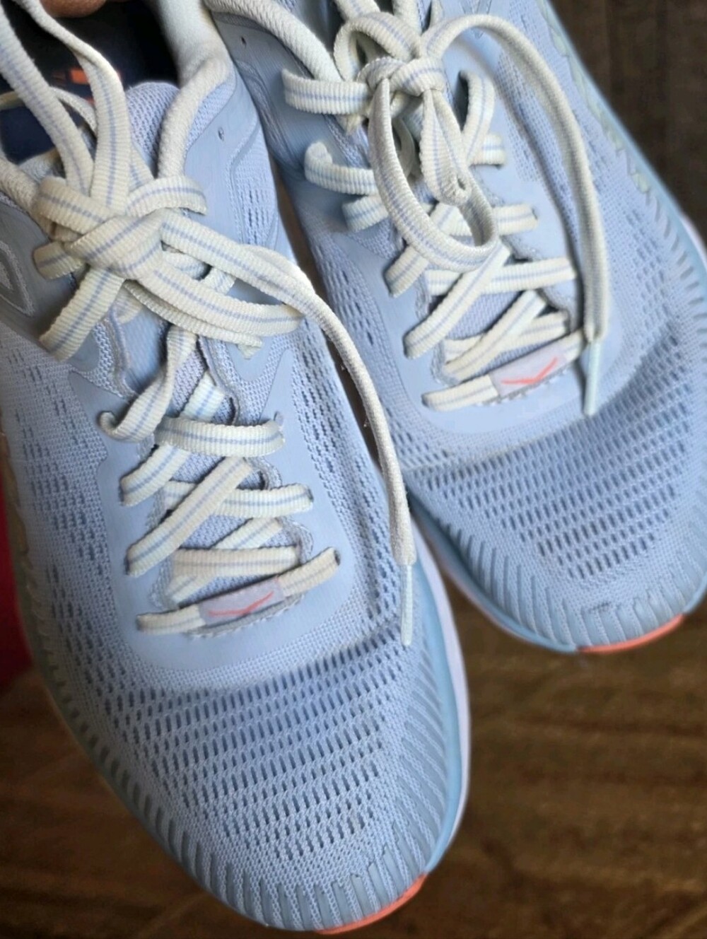 Hoka One W Bondi 7 Light Blue Womens Size 8 Athletic Cushioned Running Shoes - Picture 11 of 16